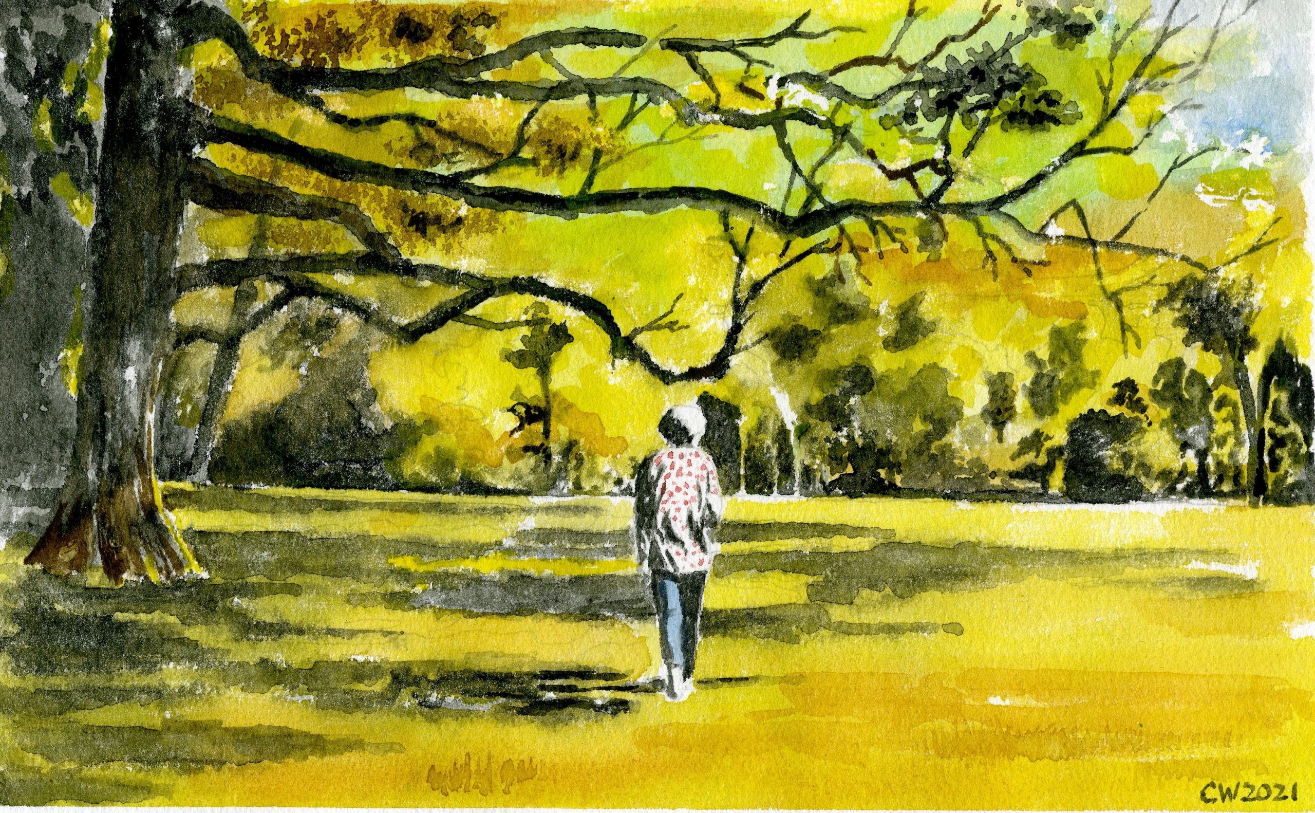 Woman in Park 8 x 12
